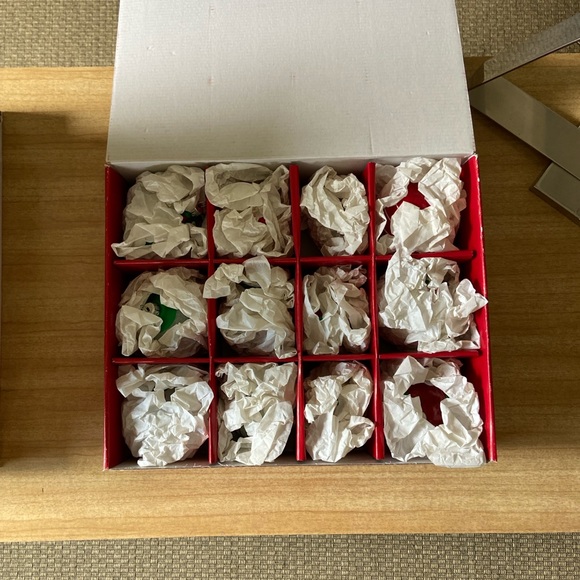 Crate and Barrel Metal Christmas Tree with glass ornaments - Picture 3 of 5